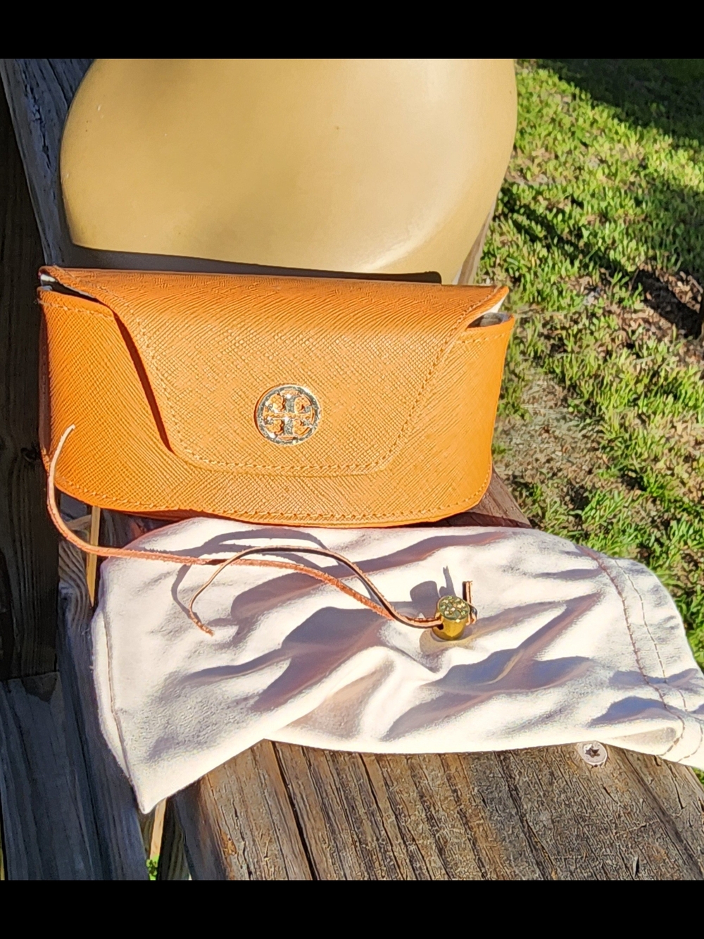 Tory Burch Orange Saffiano Sunglasses